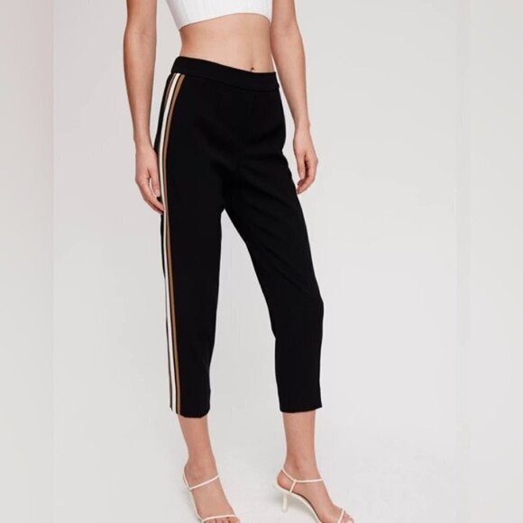 ARITZIA Babaton Conan Pant Crepe ankle side striped size 4 - Picture 1 of 11